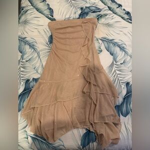 Strapless sparkly dress